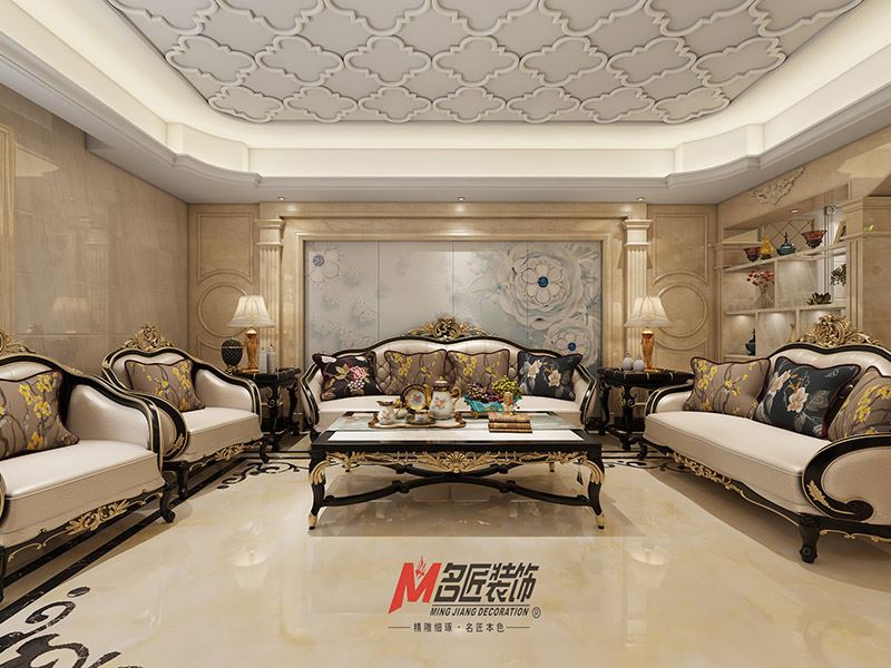 揭陽(yáng)市濱江尚都?xì)W式風(fēng)格三居室裝修案例